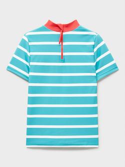 Crew Clothing Kids' Striped Rash Vest, Mid Green - view 2, Mid Green