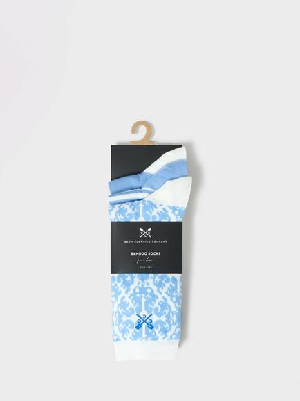 Crew Clothing Bamboo Socks, Pack of 3, Navy Blue - view 2, Navy Blue