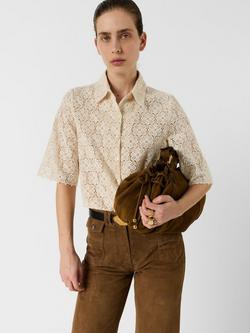 Gerard Darel Caylie Textured Floral Shirt, Natural, Natural