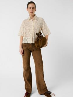 Gerard Darel Caylie Textured Floral Shirt, Natural - view 2, Natural