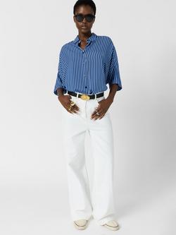 Gerard Darel Crissy Stripe Shirt, Indigo - view 2, Indigo