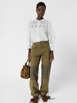 Gerard Darel Cybella Cutwork Shirt, Ecru, Ecru