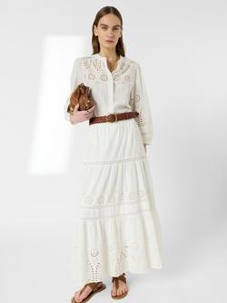 Gerard Darel Jaly Cutwork Midi Skirt, Ecru, Ecru