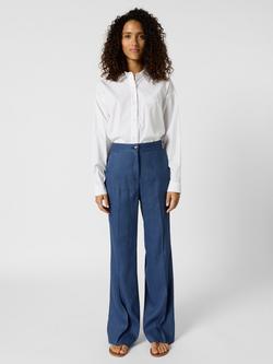 Gerard Darel Alayna Linen Rich Trousers, Indigo, Indigo