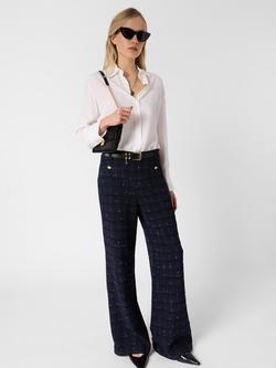 Gerard Darel Aleyna Boucle Trousers, Navy - view 2, Navy