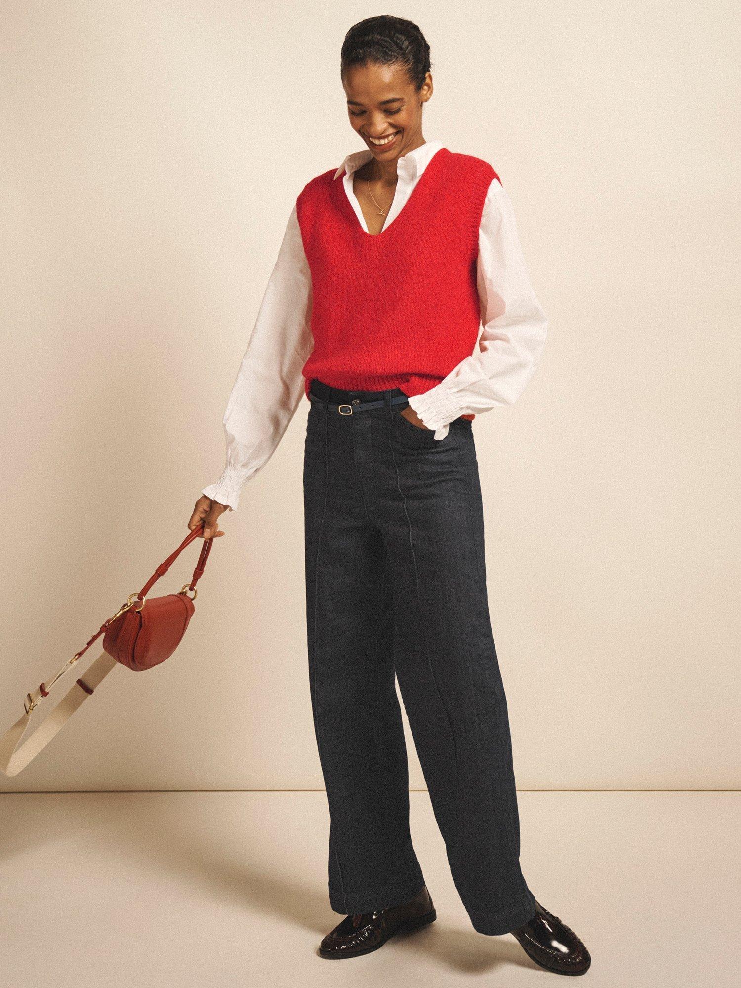 Product image 2 of 8, which shows NRBY Pasha Wide Leg Jeans, Rinse Wash, 8