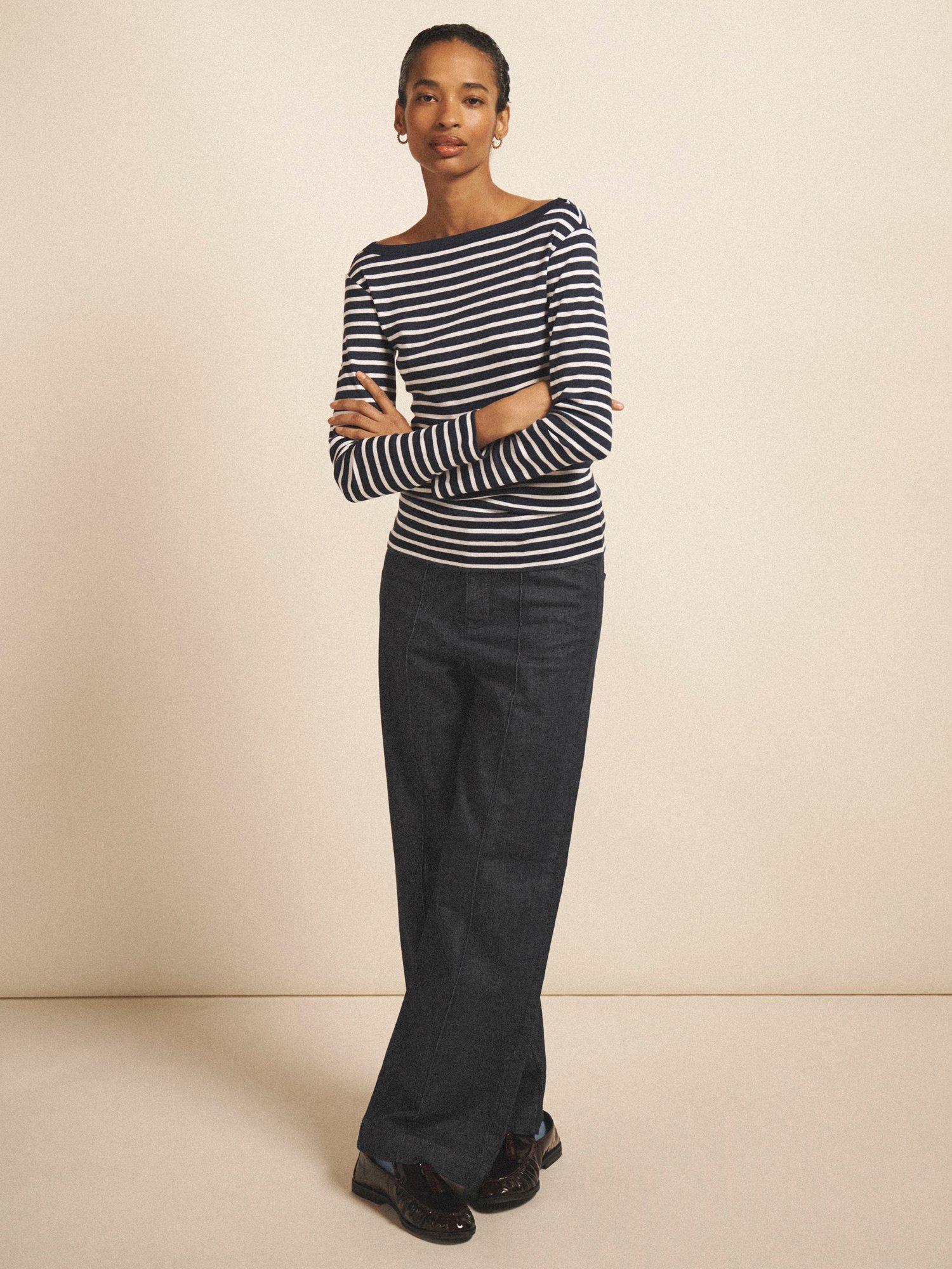 Product image 4 of 8, which shows NRBY Pasha Wide Leg Jeans, Rinse Wash, 8