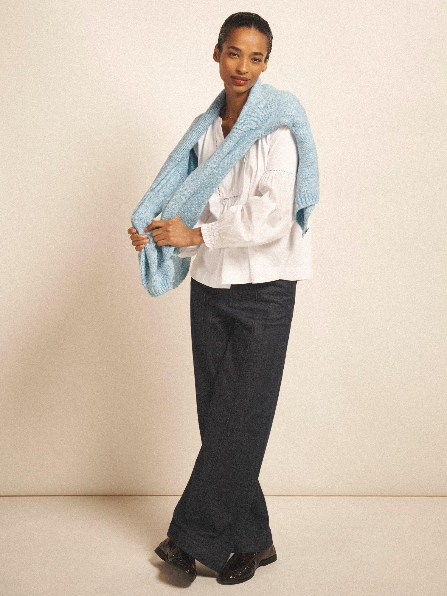 Product image 7 of 8, which shows NRBY Pasha Wide Leg Jeans, Rinse Wash, 8