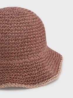 Gerard Darel Colourful Sun Hat, Rosewood - view 2, Rosewood
