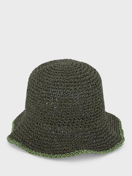 Gerard Darel Colourful Sun Hat, Khaki Green, Khaki Green
