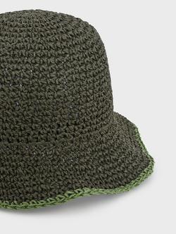 Gerard Darel Colourful Sun Hat, Khaki Green - view 2, Khaki Green