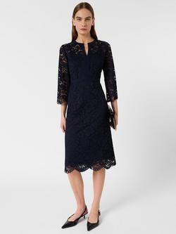 Gerard Darel Radia Lace Dress, Navy - view 2, Navy