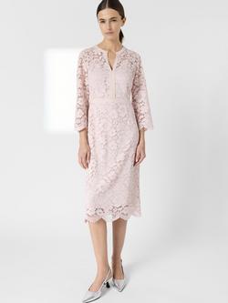 Gerard Darel Radia Floral Lace Dress, Natural Pink, Natural Pink