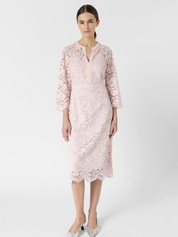 Gerard Darel Radia Floral Lace Dress, Natural Pink - view 2, Natural Pink