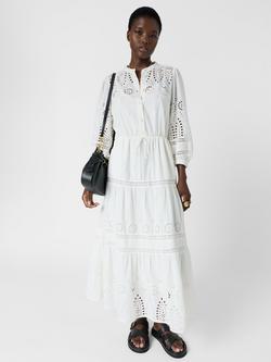 Gerard Darel Rhonie Cutwork Tiered Dress, Ecru, Ecru
