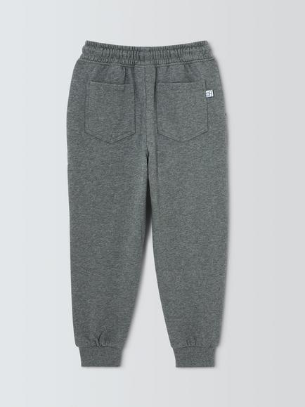 John Lewis Kids' Pure Cotton Joggers, Grey Marl - view 2, Grey Marl