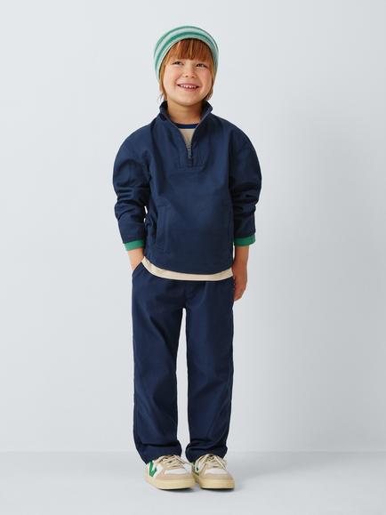 John Lewis Kids' Pull On Trousers, Navy, Navy