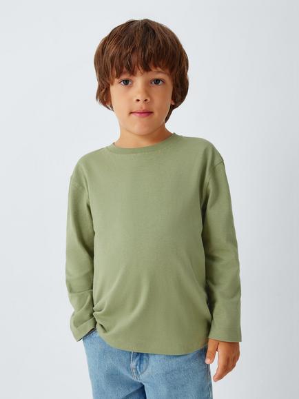 John Lewis Kids' Long Sleeve T-Shirts, Pack of 4, Multi - view 2, Multi