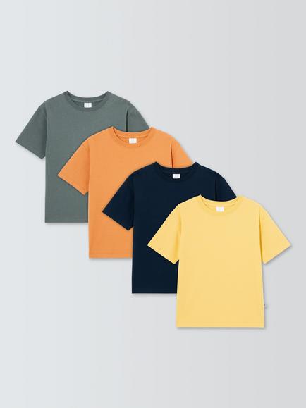 John Lewis Kids' T-Shirts, Pack of 4, Multi, Multi