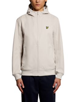 Lyle & Scott Mesh Soft Shell Hooded Jacket, Cove, Cove