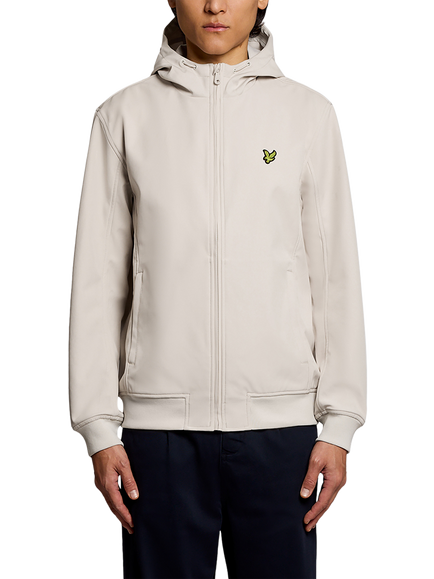 Lyle & Scott Mesh Soft Shell Hooded Jacket, Cove, Cove