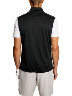 Lyle & Scott Golf Half Zip Windjammer Gilet, Jet Black - view 2, Jet Black