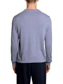 Lyle & Scott Cotton Regular Fit Long Sleeve Polo Shirt, Bubble Blue - view 2, Bubble Blue