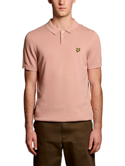 Lyle & Scott Cotton Regular Fit Short Sleeve Polo Shirt, Y120 Pink Grapefruit, Y120 Pink Grapefruit