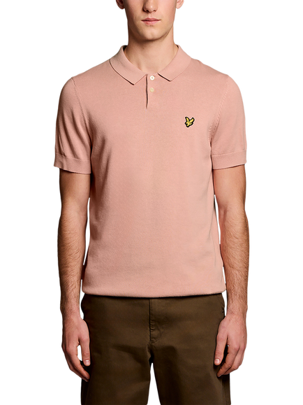 Lyle & Scott Cotton Regular Fit Short Sleeve Polo Shirt, Y120 Pink Grapefruit, Y120 Pink Grapefruit