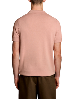 Lyle & Scott Cotton Regular Fit Short Sleeve Polo Shirt, Y120 Pink Grapefruit - view 2, Y120 Pink Grapefruit