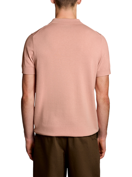 Lyle & Scott Cotton Regular Fit Short Sleeve Polo Shirt, Y120 Pink Grapefruit - view 2, Y120 Pink Grapefruit