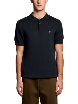 Lyle & Scott Sark Cotton Polo Shirt, Dark Navy, Dark Navy