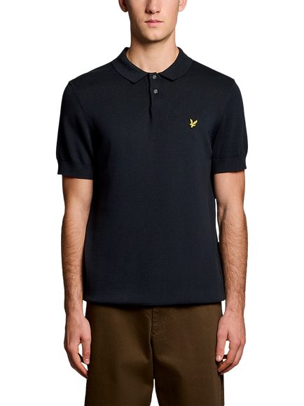 Lyle & Scott Sark Cotton Polo Shirt, Dark Navy, Dark Navy