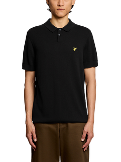 Lyle & Scott Cotton Regular Fit Short Sleeve Polo Shirt, Jet Black, Jet Black