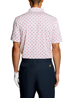 Lyle & Scott Golf Argyle Polo Shirt - view 2, White