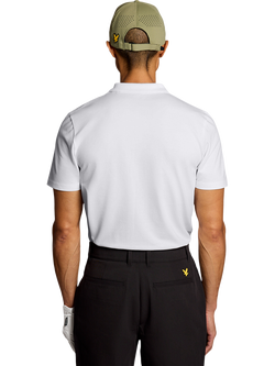 Lyle & Scott Golf Cotton Blend Regular Fit Short Sleeve Polo Shirt - view 2, White