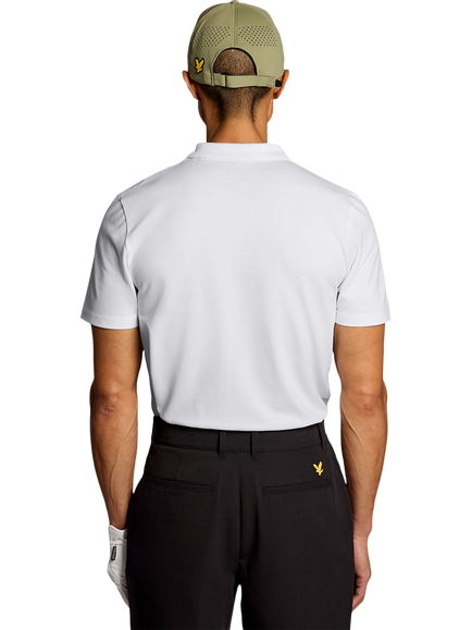 Lyle & Scott Golf Cotton Blend Regular Fit Short Sleeve Polo Shirt - view 2, White