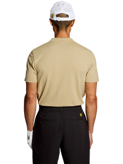 Lyle & Scott Golf Cotton Blend Regular Fit Short Sleeve Polo Shirt - view 2, Mojave