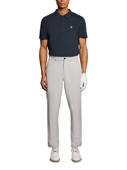 Lyle & Scott Golf Corark Short Sleeve Cotton Blend Polo Shirt, Dark Navy - view 2, Dark Navy