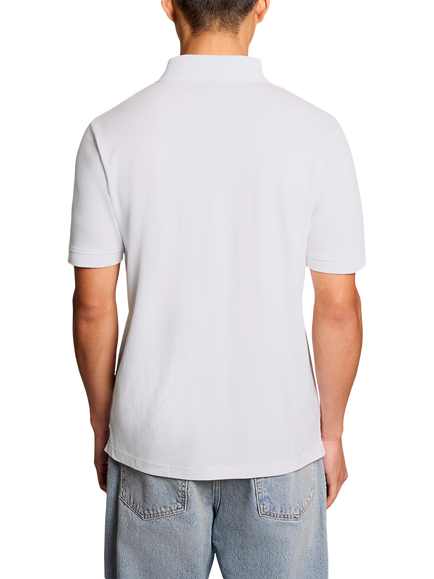Lyle & Scott Cotton Blend Regular Fit Short Sleeve Jacquard Polo Shirt, White - view 2, White