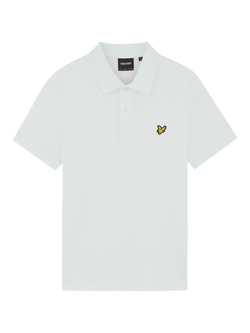 Lyle & Scott Cotton Blend Regular Fit Short Sleeve Polo Shirt, Blue Ice, Blue Ice