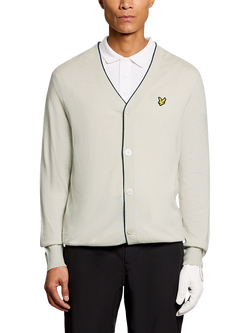 Lyle & Scott Golf Cotton Blend Cardigan, Cloud