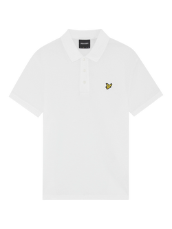 Lyle & Scott Textured Cotton Polo Top, White, White