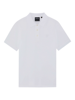 Lyle & Scott Cotton Blend Regular Fit Short Sleeve Polo Shirt, 626 White, 626 White
