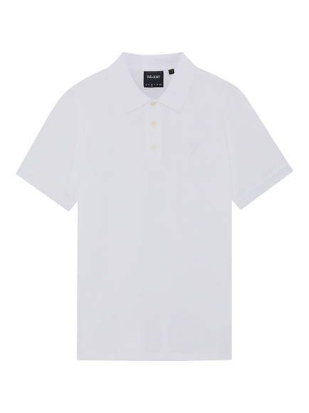Lyle & Scott Cotton Blend Regular Fit Short Sleeve Polo Shirt, 626 White, 626 White