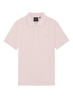 Lyle & Scott Superfine Cotton Blend Regular Fit Short Sleeve Polo Shirt, Light Pink