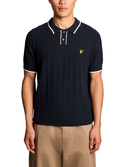 Lyle & Scott Cotton Regular Fit Short Sleeve Polo Shirt, Dark Navy, Dark Navy