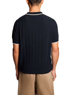 Lyle & Scott Cotton Regular Fit Short Sleeve Polo Shirt, Dark Navy - view 2, Dark Navy