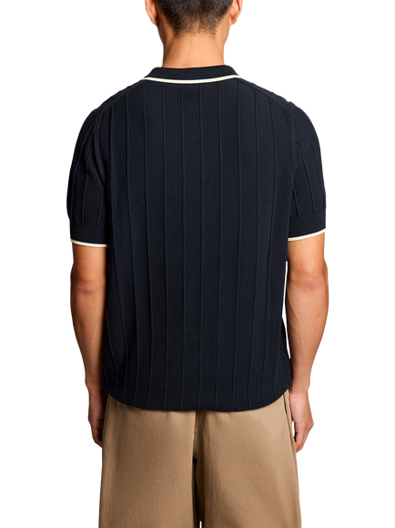 Lyle & Scott Cotton Regular Fit Short Sleeve Polo Shirt, Dark Navy - view 2, Dark Navy
