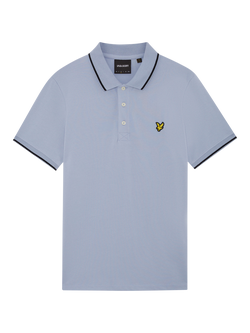 Lyle & Scott Short Sleeve Tipped Polo Shirt, Blue Black